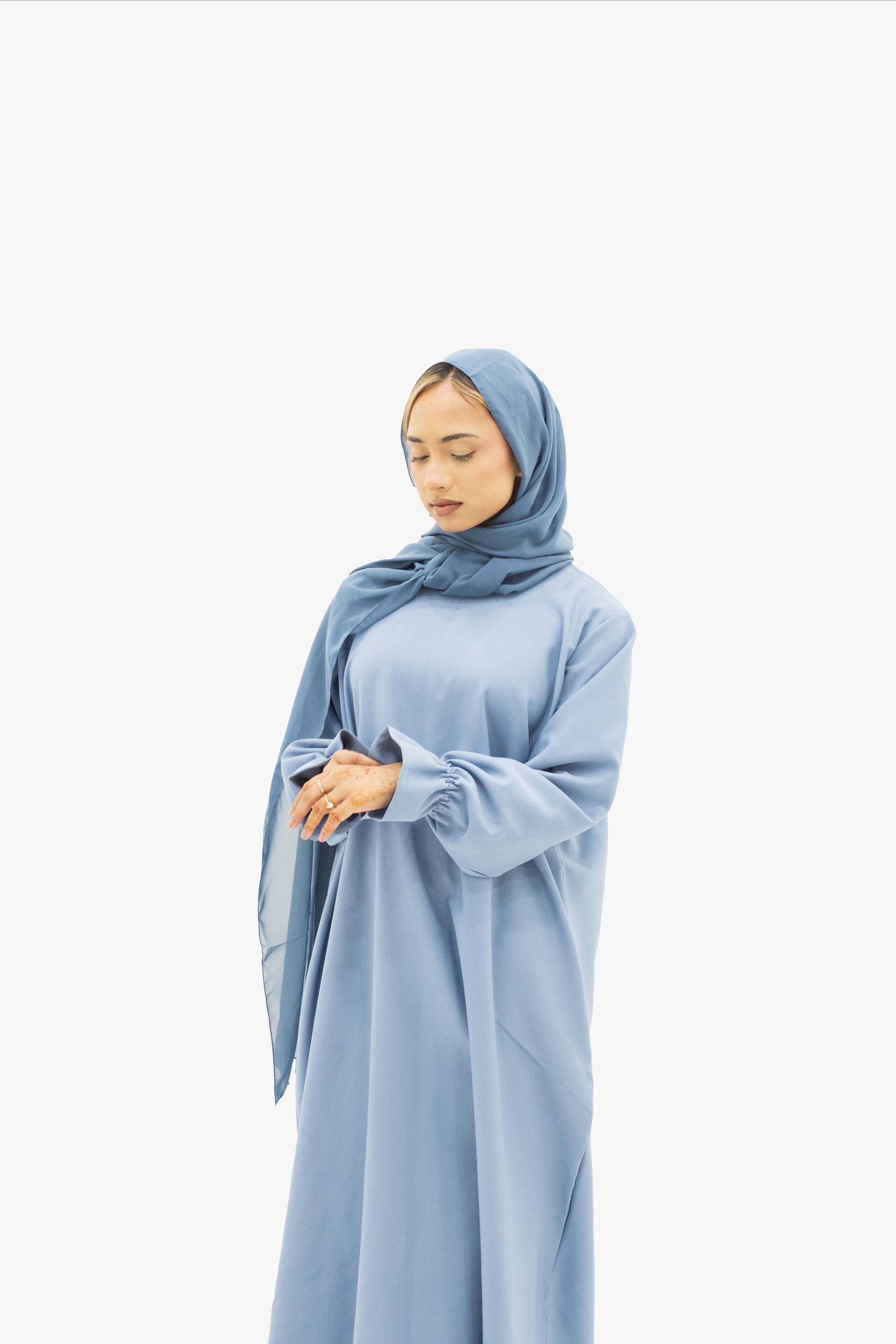 Sky Blue Poet Sleeve Abaya