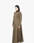 Khaki Round Neck Blazer