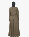 Khaki Eight-Panel Skirt