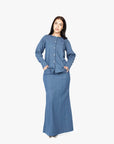 Navy Denim Mermaid Tail Skirt