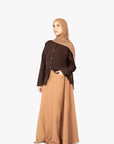 Mocha Brown Round Neck Blazer