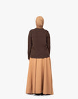 Mocha Brown Round Neck Blazer