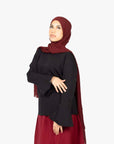 Black Tulip Sleeve Top