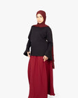 Black Tulip Sleeve Top