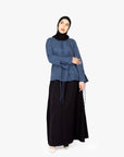 Indigo Mélange Ribbon Kimono Top