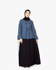 Indigo Mélange Ribbon Kimono Top