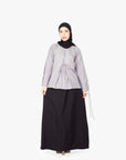 Grey Mélange Ribbon Kimono Top