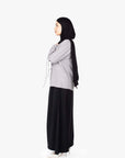 Grey Mélange Ribbon Kimono Top