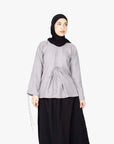 Grey Mélange Ribbon Kimono Top