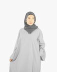 Cool Grey Bell Sleeve Abaya