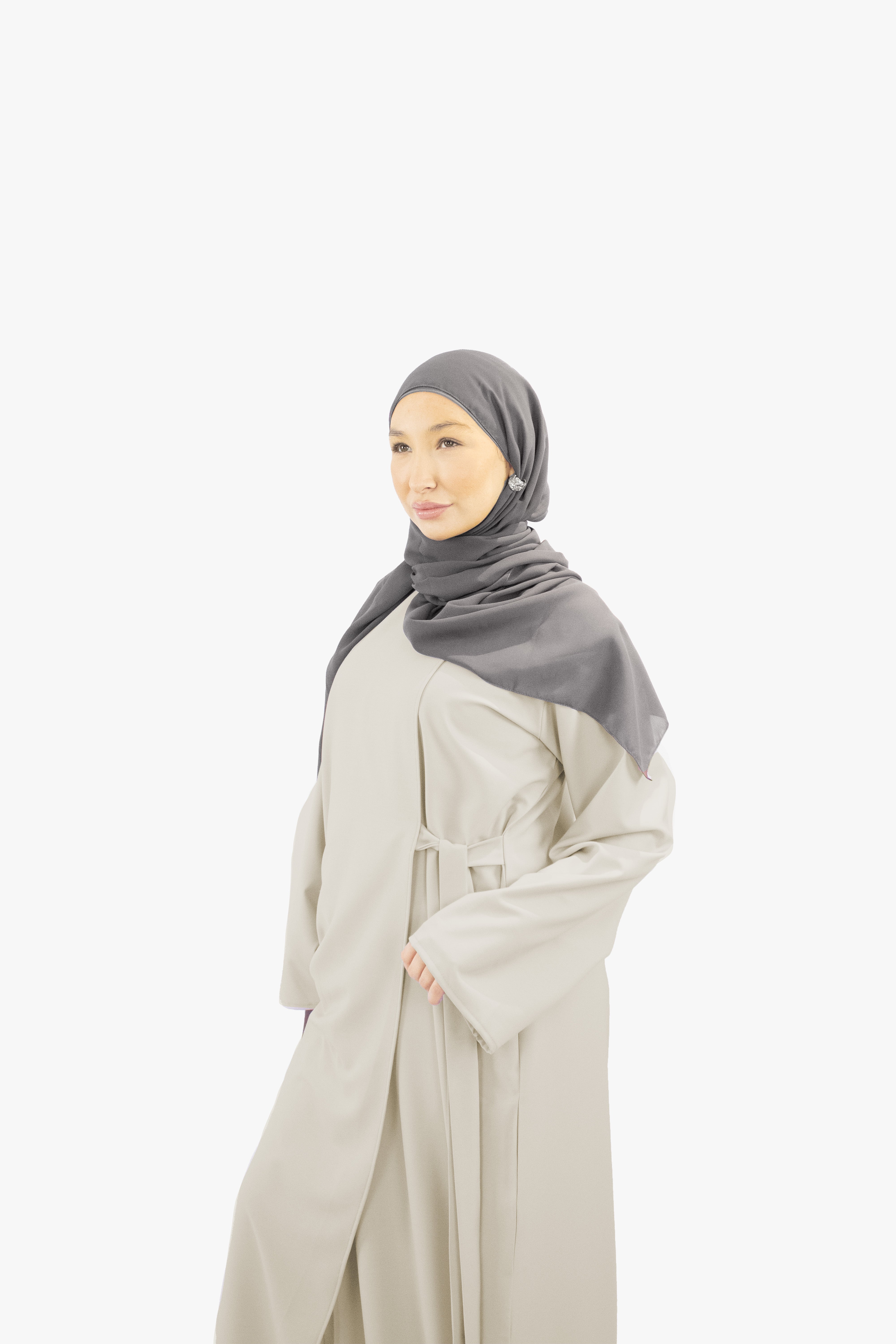 Frosted Toffee Side Wrap Abaya