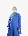 Ocean Blue Poet Sleeve Abaya