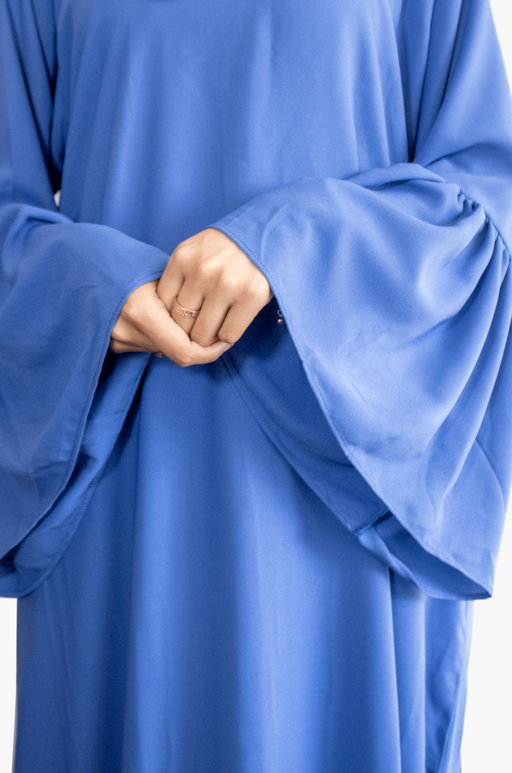 Ocean Blue Bell Sleeve Abaya