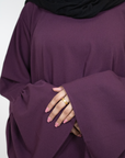 Grape Purple Bell Sleeve Abaya