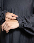 Dark Grey Cuff Sleeve Abaya