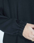 Textured Black Jumper Abaya