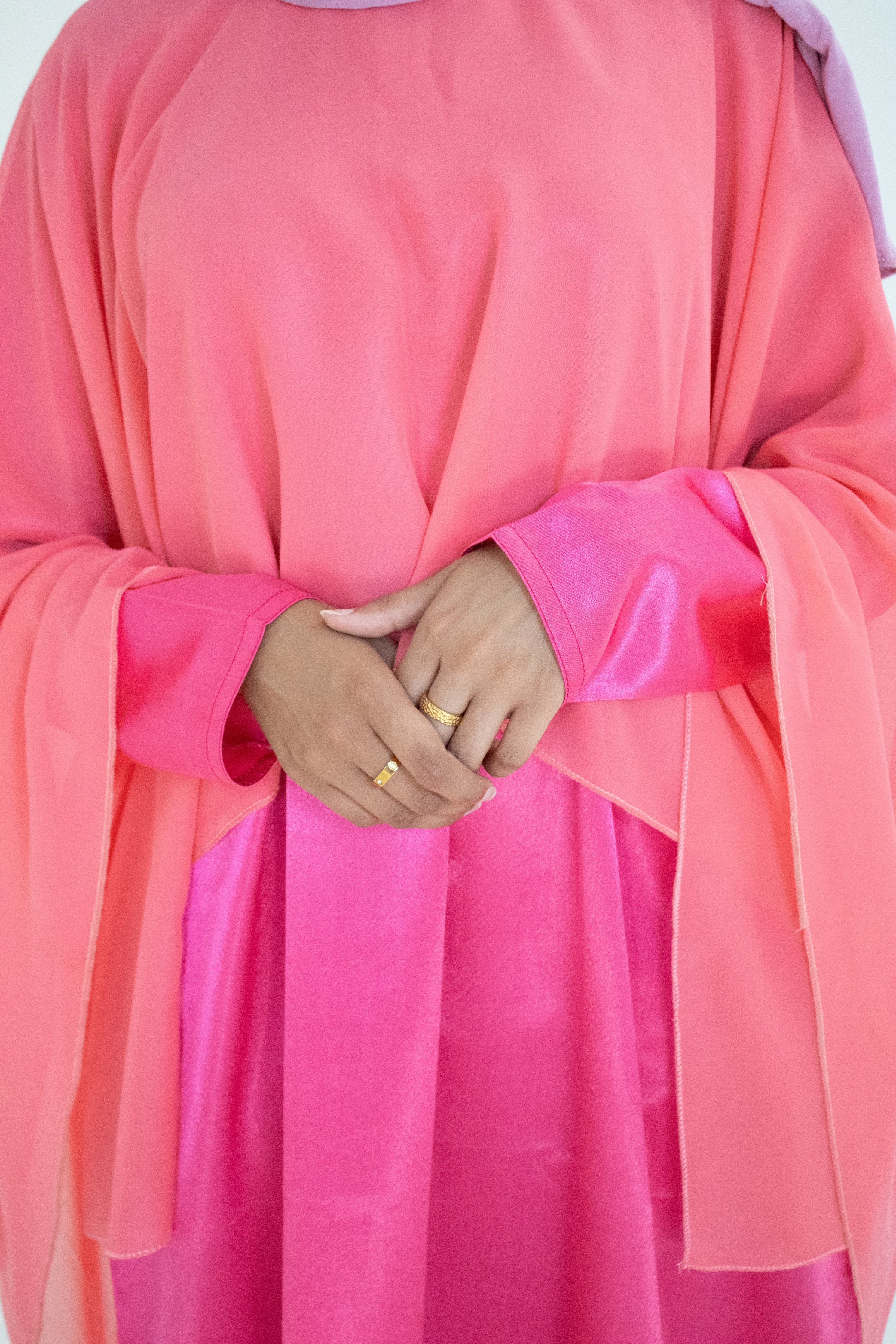 Pink Cape 2-Piece Abaya
