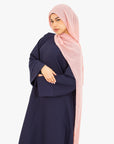 Navy Slit Kimono Sleeve Abaya