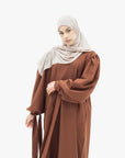 Hazelnut Balloon Sleeve Abaya