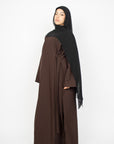 Mocha Brown Side Wrap Abaya