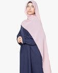 Navy Pleated Bridge Abaya