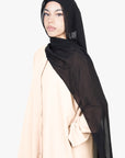 Cream Long Shirt Two-Piece Abaya