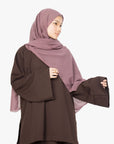 Mocha Brown Two-Piece Abaya