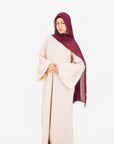 Ivory Bell Sleeve Abaya