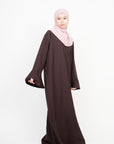 Mocha Brown Tulip Sleeve Abaya