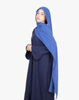 Navy Tulip Sleeve Abaya