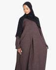 Coffee Mélange Pleat Abaya