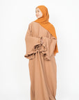 Caramel Flower Sleeve Abaya