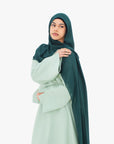 Pistachio Slit Kimono Sleeve Abaya