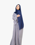 Cloud Grey Tulip Sleeve Abaya