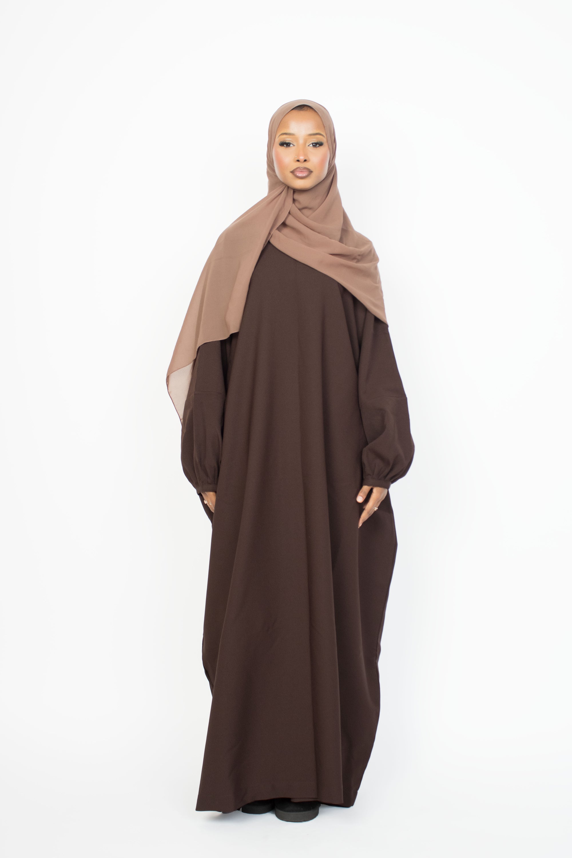 Mocha Brown Batwing Abaya