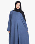 Indigo Mélange Pleat Abaya