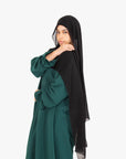 Emerald Green Marie Sleeve Abaya