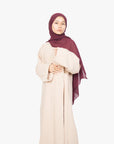 Cream Side Wrap Abaya