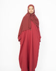 Crimson Red Slit Kimono Abaya