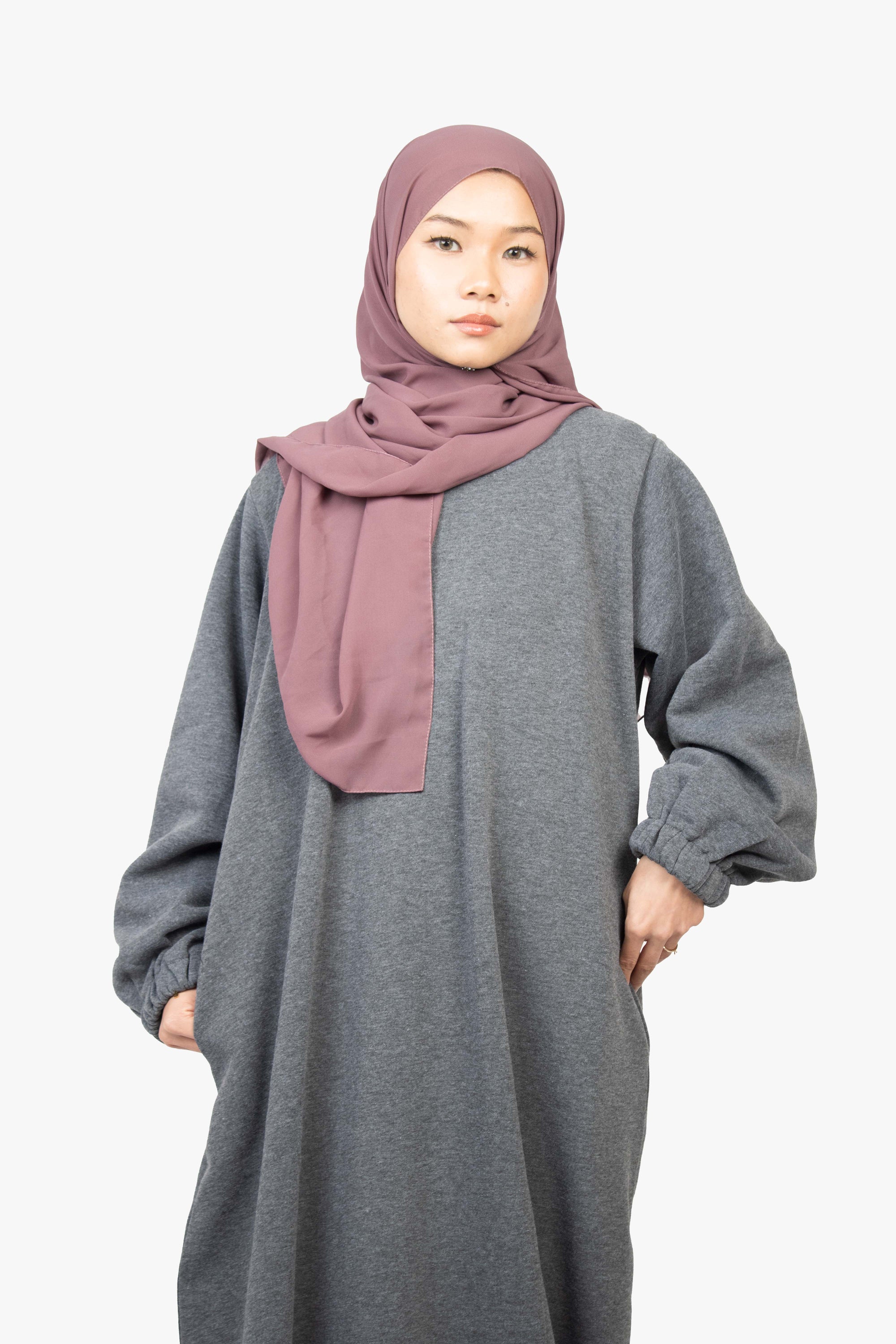 Dark Grey Jumper Abaya