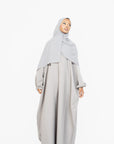 Cloud Grey Batwing Abaya