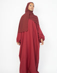 Crimson Red Batwing Abaya