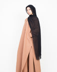 Caramel Long Shirt Two-Piece Abaya