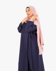 Navy Side Wrap Abaya