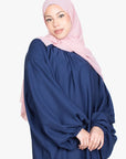 Navy Balloon Sleeve Abaya