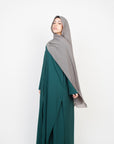 Forest Green Long Shirt Two-Piece Abaya