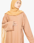 Caramel Side Wrap Abaya