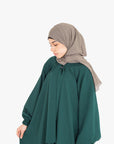 Emerald Green Front Neck Tie Abaya