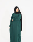 Forest Green Poet Sleeve Abaya