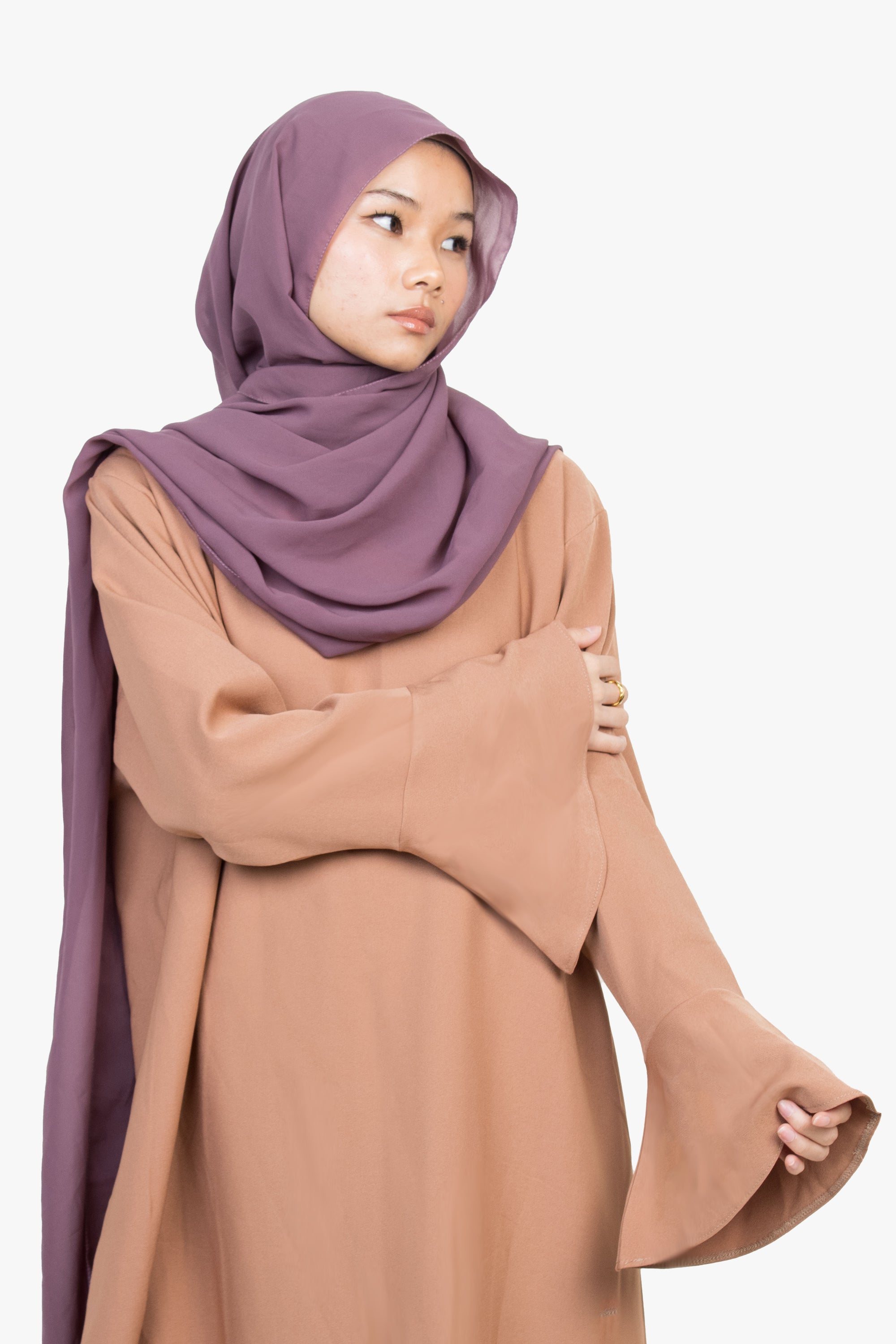 Caramel Tulip Sleeve Abaya